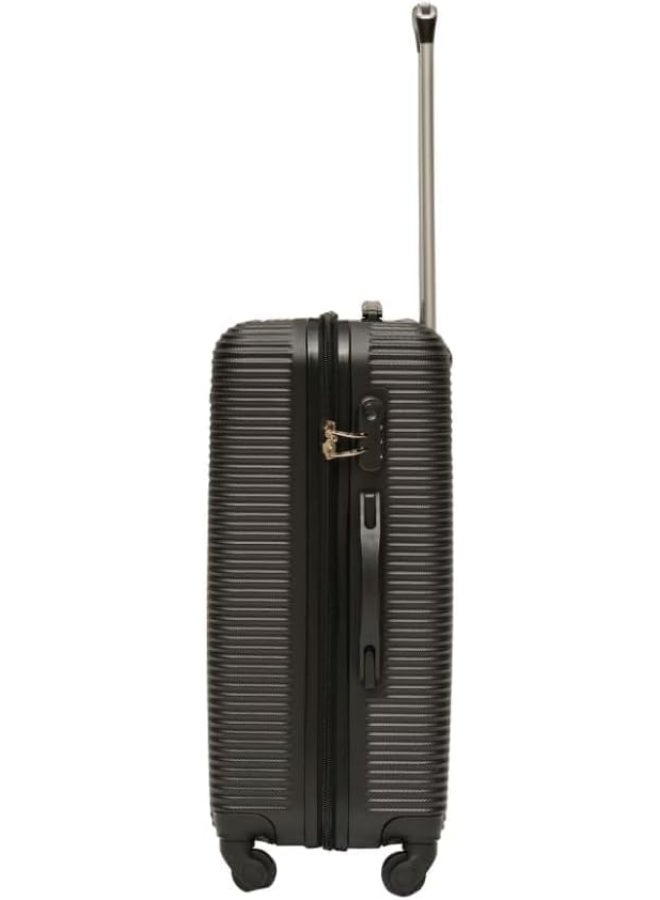 32-Inch Stripe Design Hardshell Trolley Bag, Lightweight Large Travel Suitcase with 360° Spinner Wheels & Secure Lock, Black - Image 4